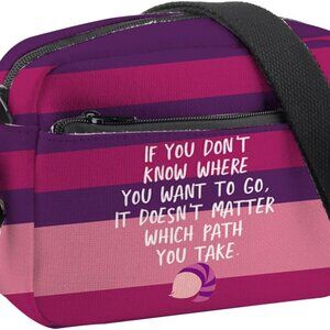 Alice in Wonderland Crossbody Bag with Quote - A Meaningful Gift for Fans